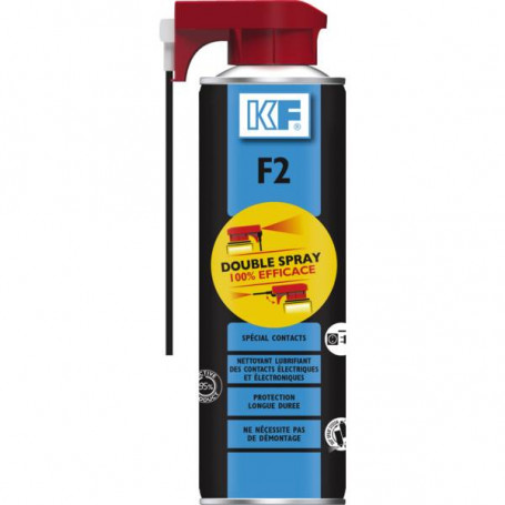 Nettoyant F2 spécial contact double spray 