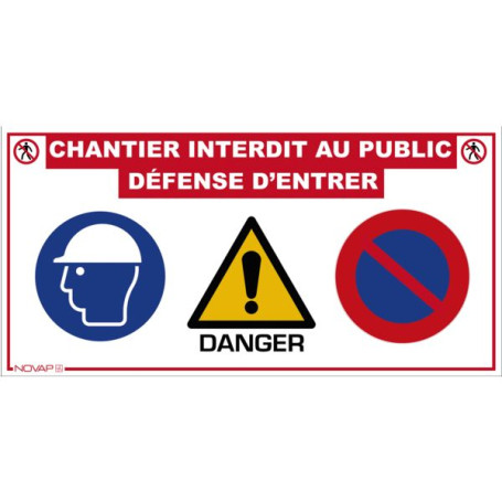 Panneau de chantier multi-informations