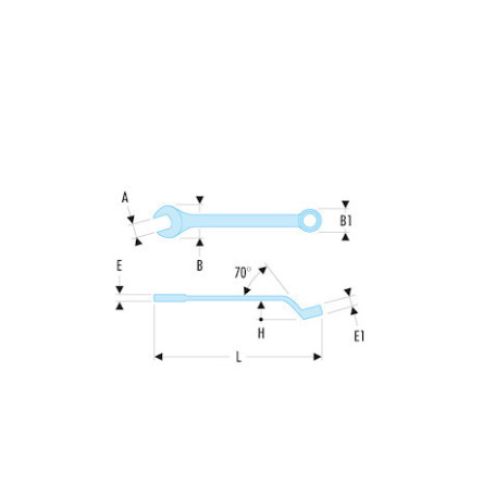 41.13   CLE MIXTE CONTRECOUDEE 13 MM