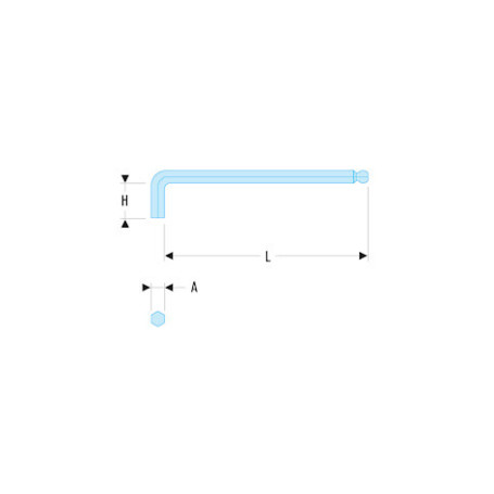 83SH.1.5   83SH.1,5 CLE MALE LONGUE SPHERIQ 1,5MM