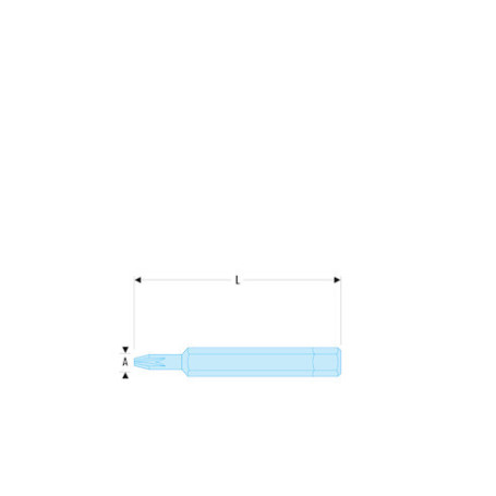 ED.100   EMBOUT 1/4 PZ 0 LONG 25MM