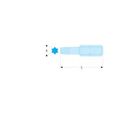 EX.108   EMBOUT 1/4 TORX 8 LONG 25 MM