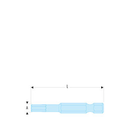 EX.615   EMBOUT 1/4 TORX 15 LONG 70MM