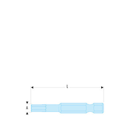 EX.615   EMBOUT 1/4 TORX 15 LONG 70MM