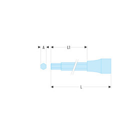 SHP.6LA   DOUIL-TVIS 1/2' 6PANS 6MM LONG